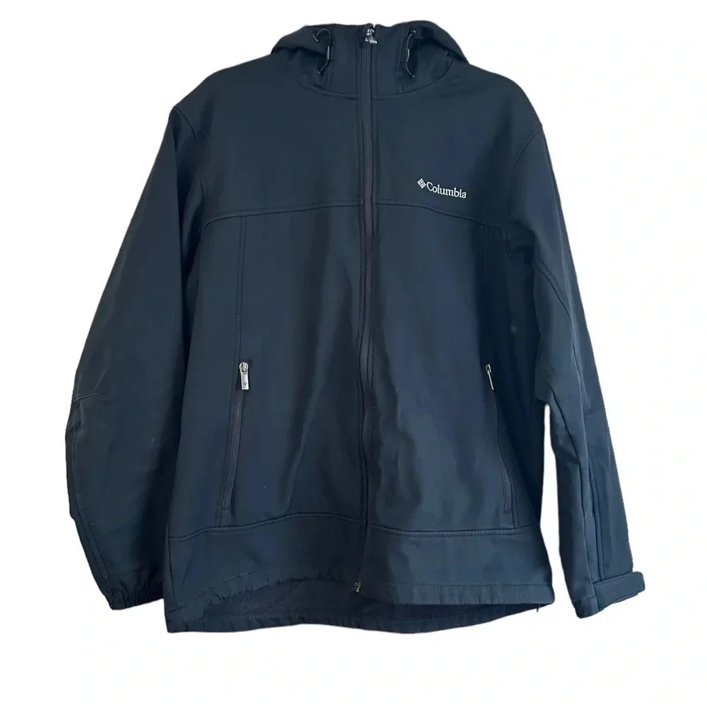 COLUMBIA BLACK FLEECE LINED HOODED JACKET